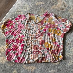JODIFL Floral Blouse with Pink and Yellow Tones